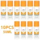 thumbnail image 1 of Juego de 10 Uds. De protector solar Facial SPF 50+, protector solar refrescante para Control de aceite, se insula eficazmente los rayos ultravioleta, piel grasa para el acné, 1 of 5