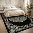 thumbnail image 3 of ODIKA 8'x10' Washable Area Rug Non-Shedding, Easy Care, Floral Boho Medallion Design With Vintage Vine Accents Snake Flowing Dynamic for King Size Bedroom Under Bed, Master Suite, 3 of 7