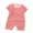 Red Stripes, variant on LYMAYTER Soft Cotton Romper for Newborn Toddler Summer Crew Neck Short Sleeve Jumpsuit 0-24M