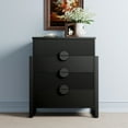 thumbnail image 2 of Holliwill 4 Drawer Dresser for Bedroom, Tall Fluted Dresser Chest of Drawers for Living Room, Hallway, Black, 2 of 11