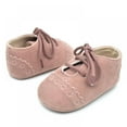 thumbnail image 4 of Baby Kids Soft Sole Moccasin Boys Girls Toddler Suede Leather Crib Shoes,0-18M, 4 of 10