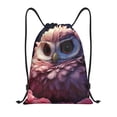 thumbnail image 1 of Saiise Cute Flower Owl Pattern Sports Drawstring Backpack - String Swim Gym Bag with Wet Proof Pocket for Women&Men-Medium, 1 of 6