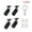 Black 4 Sets, variant on Window Locks for Vertical and Horizontal Windows, Adjustable Aluminum Window Stoppers, No-Drill Install