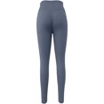 thumbnail image 3 of Women Yoga Sports Ribbed Seamless Leggings High Waisted Workout Gym Yoga Pants Quick-Drying Dark Grey XL, 3 of 5