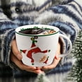 thumbnail image 5 of Merry Christmas Coffee Mug Huge Novelty Cup Funny Ceramic Soup Bowl with Handle, 30 oz Wide, Multi-purpose, Santa Mug for Co-workers, Friends, Holiday Decor, White Green Letters, 5 of 7
