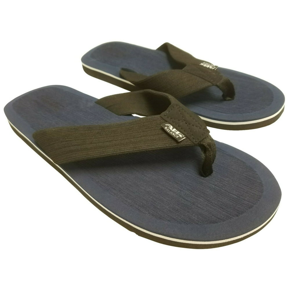 Air Balance - Men's Flip Flop Sandals Slide Shoes, Navy, Gray, sizes 8 ...