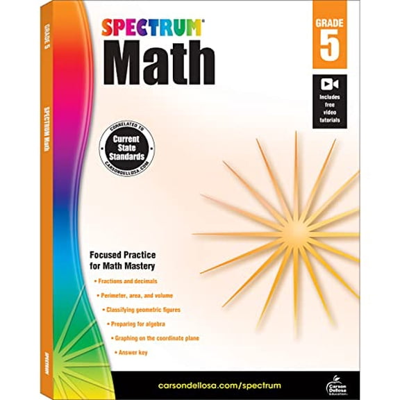 Pre-Owned Spectrum Math Workbook, Grade 5: Volume 6 (Paperback) 1483808734 9781483808734
