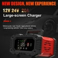 thumbnail image 2 of Car Battery Charger 12V/24V Smart trickle Charger,Lithium,Lifepo4,Lead Acid, 2 of 7