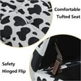 thumbnail image 6 of Storage Ottoman Bench with 2.56-inch Thick Seat, 31.5 inch Nesting Ottoman Set of 2, Hinged Flip Top Bench with Storage for Living Room, Bedroom, Cow Print, 6 of 15