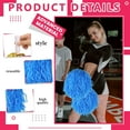 thumbnail image 3 of 20 Pcs Cheerleader Pom Poms,with Baton Handle for Rooters Cheering Squad Team Spirit Sports (Matte Blue), 3 of 4