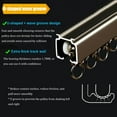thumbnail image 2 of GXCZ Curtain Rods For Windows Aluminum Curtain Track Wall/Ceiling Mounted Heavy Duty Curtain Rail System, Room Divider Ceiling Track For Curtains, Living Room, Bedroom, Kitchen(White-ceiling,90cm/3ft), 2 of 7