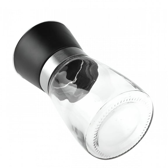 ACDANC Refillable Salt Grinder/Pepper Grinder/Shaker/ Dispenser- Multi-Function Pepper Mill - Spice Grinder - Salt and Pepper Shakers - Sleek,Sophisticated Spice Mill,Glass,Black