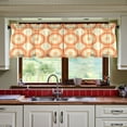 thumbnail image 3 of Yayeee Kitchen Curtains Tier Set of 2 Light Filtering 57"x24" Over Sink Window Panels, Orange Circle, 3 of 7