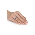 thumbnail image 5 of 1.50 Carat (Ctw) Lab-Created Blue Sapphire Band Ring in 14K White Gold with Lab-Grown Diamonds for Women, 5 of 6