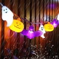 thumbnail image 6 of Halloween LED String Lights, Ghost Pumpkin and Bat Motif Decorative Lighting, Spooky Indoor Outdoor Festival Lights for Patio/Party Ambiance/Home Display, 118in 20 light: Constant + Flashing Mode, 6 of 9