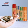 thumbnail image 2 of Budgetizer 32 Premium Assorted Preformed Coin Wrappers for All Coins– ABA Standard Coin Rolls Wrappers for Quarters, Pennies, Nickels and Dimes, 2 of 6
