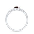 thumbnail image 2 of Round 0.60 Ctw Garnet Gemstone Crossover Shank 925 Sterling Silver Solitaire Promise Ring for Women | Wedding, Engagement Bridal Rings | Mothers Day Gift_11.5, 2 of 5