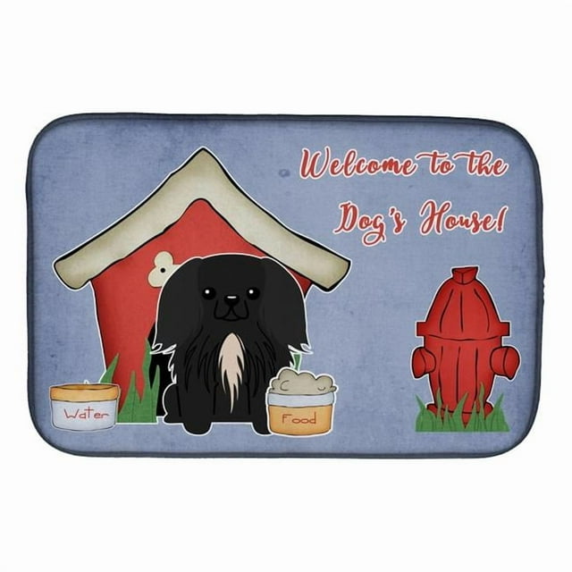 Carolines Treasures BB2861DDM Dog House Collection Pekingnese Black Dish Drying Mat