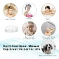 thumbnail image 3 of 100 Disposable Clear Mop Mob Caps Clipped Hair Head Cover Shower Cap Plastic for Beauty Salon,Food Service,Hospitals,Laboratories,Manufacturing or Spray Tanning Emlimny, 3 of 7
