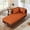 Brown&Orange, variant on Aukfa 65" Storage Chaise Lounge Indoor Leather Sofa for Living Room Bedroom, Wooden Legs, 2 Pillows, Blue & Beige