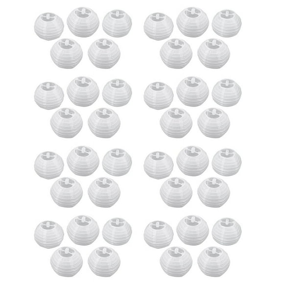40Pcs 4 Inch 10cm Round Paper Lantern for Birthday Wedding Party Decor DIY Creavtive(White),40pcs x paper lantern,white