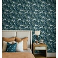 thumbnail image 3 of NextWall  Vintage Floral Peel and Stick Wallpaper 20.5 in. W x 18 ft. L - Teal, 3 of 8