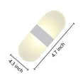 thumbnail image 2 of LNGOOR 6W Modern LED Wall Light Up Down Lamp Sconce Spot Lighting Home Bedroom Fixture Warm Light 8.7*4.3 Inch Rounded White, 2 of 7