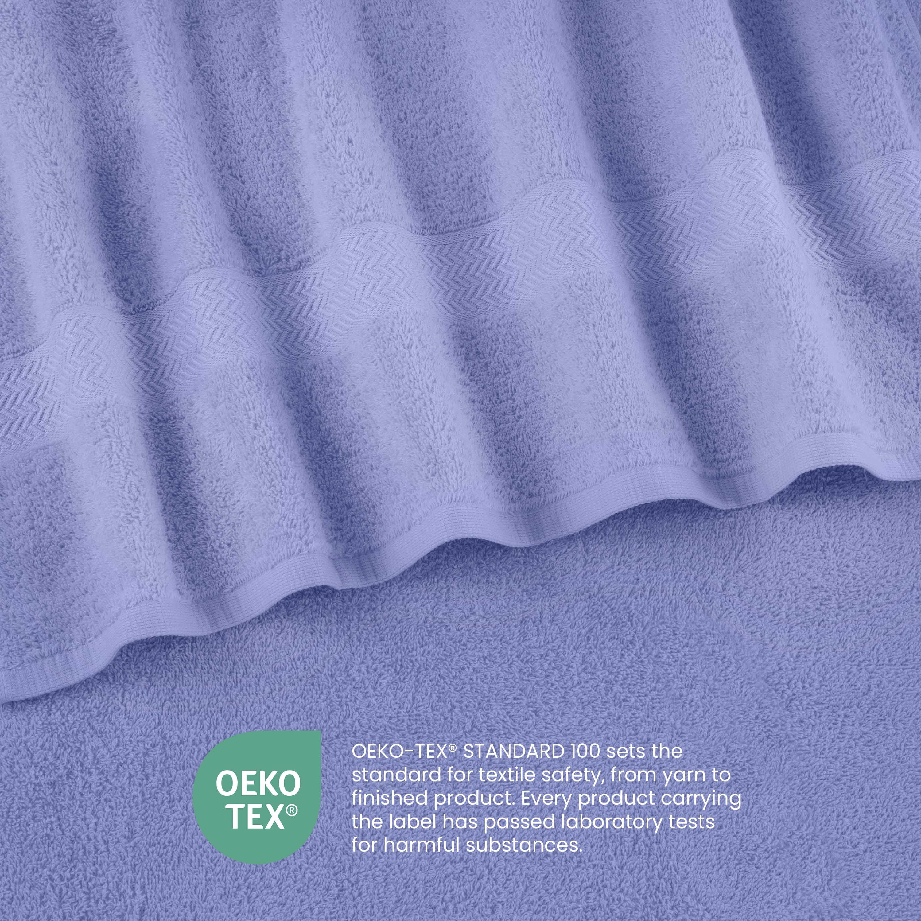 Martex 6-Piece 100% Ringspun Cotton Towel Set, Quick Dry Soft & Absorbent, Lavender