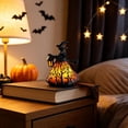thumbnail image 4 of Avolia Halloween Witch Lamp, 5.9" Inspired Witch Hat Lamp, Gothic Spooky Witches Decor with Holding Lantern, Spooky Decorative Standing Night Light, Halloween Party Lighting Decorations Indoor, 4 of 6