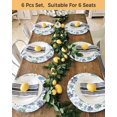 thumbnail image 4 of 13 Inch Round Placemats Set of 6, Blue Teal Coastal Non Slip Heat Insulation PP Table Mats, Coral Starfish Seaside Summer Beach Washable Place Mats for Kitchen Dining Party Table Decor, 4 of 7