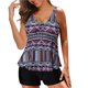 thumbnail image 1 of Conjunto de tankini con tiras en la espalda con estampado conservador para mujer Trajes de baño de dos piezas Traje de baño Fridja  nalpqowj60352, 1 of 7