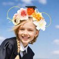 thumbnail image 2 of Girl's Graduation Photo Props Set Butterfly Floral Headband Academic Cap For Kids Celebration Fairy Flower Headpiece Hair Wreath, 2 of 5