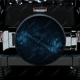 thumbnail image 1 of Dark Abstract Flower Polyester Universal Spare Wheel Tire Cover Custom Tire-Covers for Trailer RV SUV Truck Camper, 1 of 5
