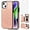 Rose gold, variant on Design for iPhone 14 Plus Case with Tempered Glass Screen Protector Credit Card Holder Slot, PU Leather Wallet Phone Cases Kickstand Protective Cover for iPhone14plus iP14 Women 6.7" Rose gold