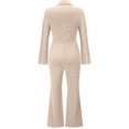 thumbnail image 4 of Aayomet Jumpsuits For Women Ladies Slim Autumn Winter High Waist Casual Straight Jumpsuit,Beige XL, 4 of 5