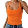 thumbnail image 1 of Women's Spaghetti Strap Neck Ribbed Tank Tops - Slim Fitted Camisole, Polyester, Basic Sleeveless Layering Shirt, 1 of 6