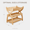 thumbnail image 7 of Comfy Cubs Baby Changing Table with Two Open Shelves for Storage - Natural Wood, 7 of 7