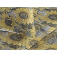 thumbnail image 3 of Ambesonne Sunflower Quilted Bedspread Set 3 Pcs, Vintage Botanical Floral, Twin, Earth Yellow and Grey, 3 of 4