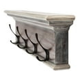 thumbnail image 3 of Rustic Natural Wash Wood Four Hook Hanging Coat Rack, 3 of 9