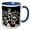 Blue/White, variant on 3drose, Elegant Black and White Chess Board with Silver Tones Hobby Chess, 11oz Magic Transforming Mug