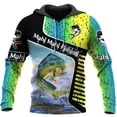 thumbnail image 2 of Sudadera con capucha para hombre, divertida y moderna, con estampado 3D de pesca, para entusiastas de la pesca al aire libre, de gran tamaño, informal, de manga larga, 2 of 5