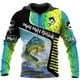thumbnail image 2 of Sudadera con capucha para hombre, divertida y moderna, con estampado 3D de pesca, para entusiastas de la pesca al aire libre, de gran tamaño, informal, de manga larga, 2 of 4