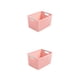 thumbnail image 2 of Caja de plástico apilable Advancent Organizador de almacenamiento duradero rosa METRO 2Conjunto, 2 of 6