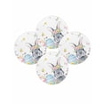 thumbnail image 7 of 13 Inch Round Placemats Set of 4, Easter Bunny Non Slip Heat Insulation PP Table Mats, Blue Easter Eggs Spring Floral Butterflies Washable Place Mats for Kitchen Dining Party Table Decor, 7 of 7