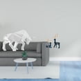 thumbnail image 2 of Conjunto moderno de figuras de resina de toro y ciervo. Esculturas abstractas de animales para la entrada, mesa, escritorio, estante, sala de estar u, 2 of 8