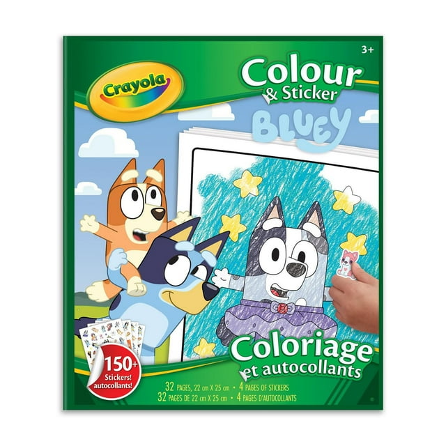 Colour & Sticker Pages, Bluey