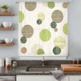 thumbnail image 4 of Abstract Geometric Sheer Curtains 54 Inches Long, Farmhouse Vintage Polka Dot Green Light Filering Curtains, Breathable Simi Curtain Privacy Drapes for Kitchen Bathroom Small Window Treatment, 4 of 9