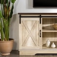 thumbnail image 6 of Woven Paths Sliding Farmhouse Barn Door TV Stand for TVs up to 65", White Oak/Brown, 6 of 18