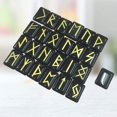 thumbnail image 3 of Natural Divination Rune Stone Set Engraved Stones Elder Futhark Alphabet Crystal Meditation Divination (Black Onyx) 25pcs, 3 of 8