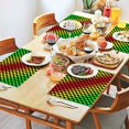 thumbnail image 2 of Rainbow Color Checkered Pattern Summer Placemats Table Placemats Set Of 4-Linen Kitchen Washable Placemats Table Mats 11.8"x17.7" Non-Slip Heat Resistant, 2 of 6
